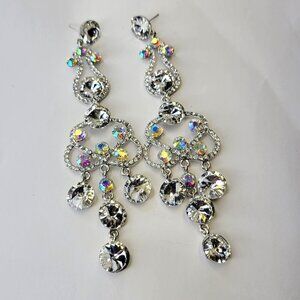 Crystal Chandelier Earrings Flamboyant Crystal Earrings Aurora Crystal Earrings